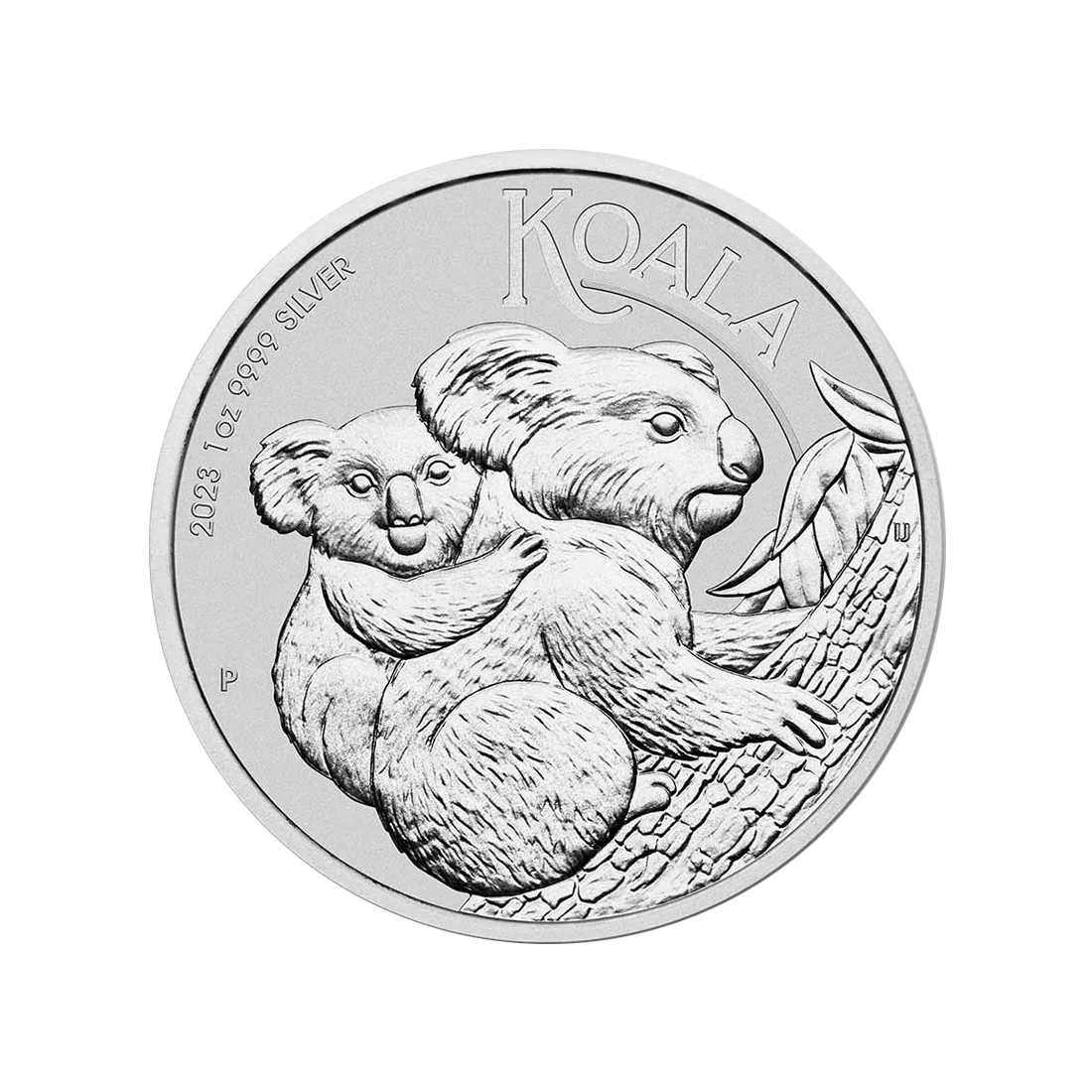 Srebrna moneta Australijski Koala 1 oz Koala z Perth Mint - coroczny motyw i limitowany nakład, próba 999,9. 1 oz czystego srebra.