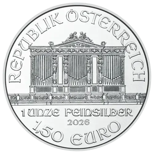 Wiedeński Filharmonik 1 uncja srebra awers