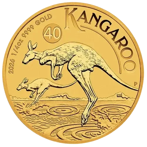 Australijski Kangur 1/4 uncji złota