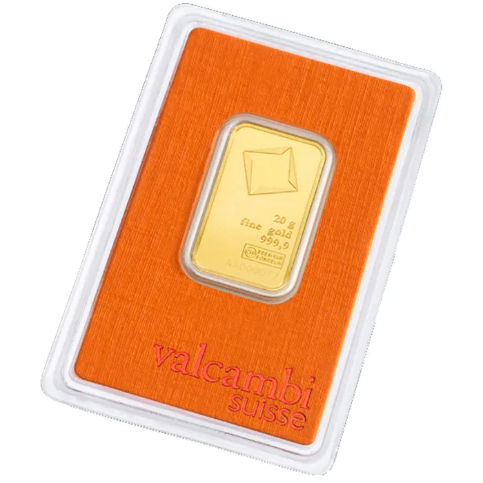 Złota sztabka Valcambi Suisse 20 g