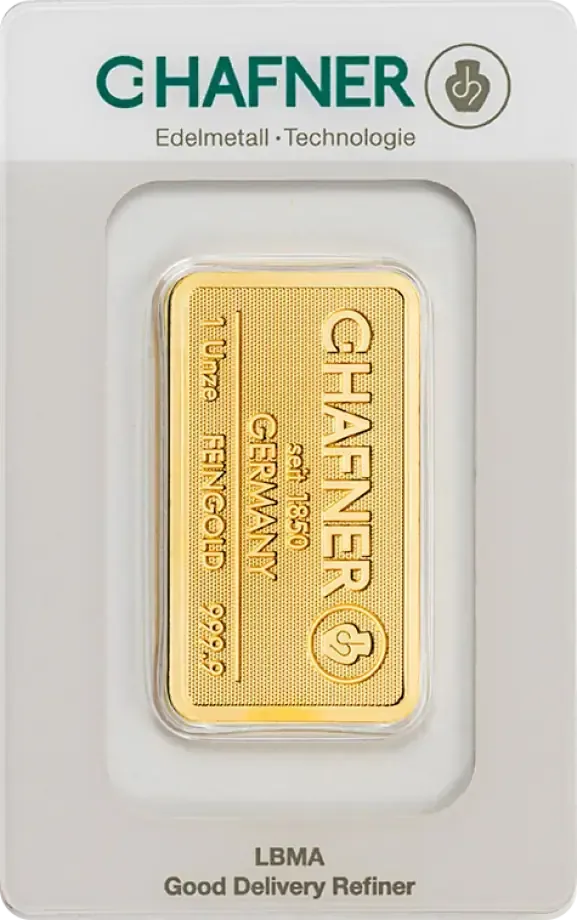 Złota sztabka C.Hafner 1 oz