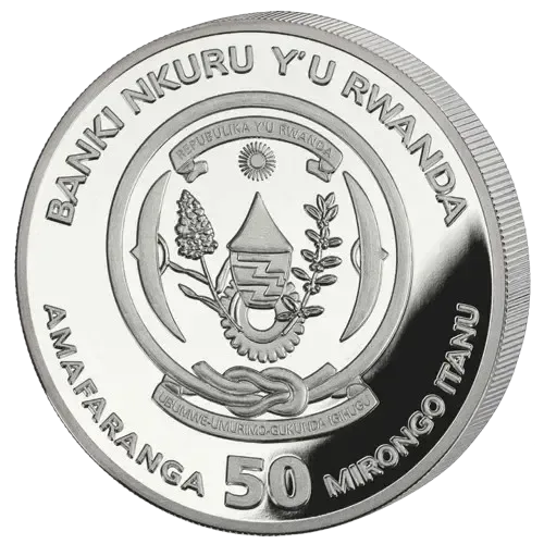 Srebrna moneta Rwanda African Ounce 1 oz rewers