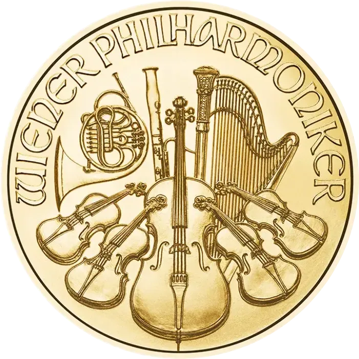 Złota moneta Wiedeński Filharmonik 1/10 oz