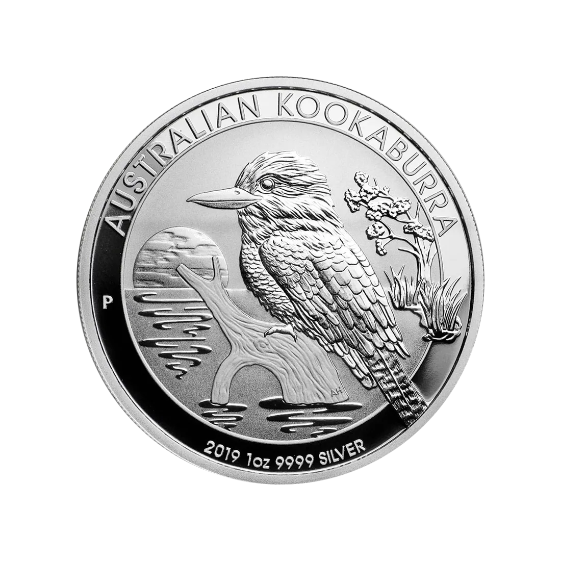 Srebrna moneta Australijska Kookaburra 1 oz Kookaburra z Perth Mint - motyw zmieniany co roku od 1990, próba 999,9. 1 oz czystego srebra.