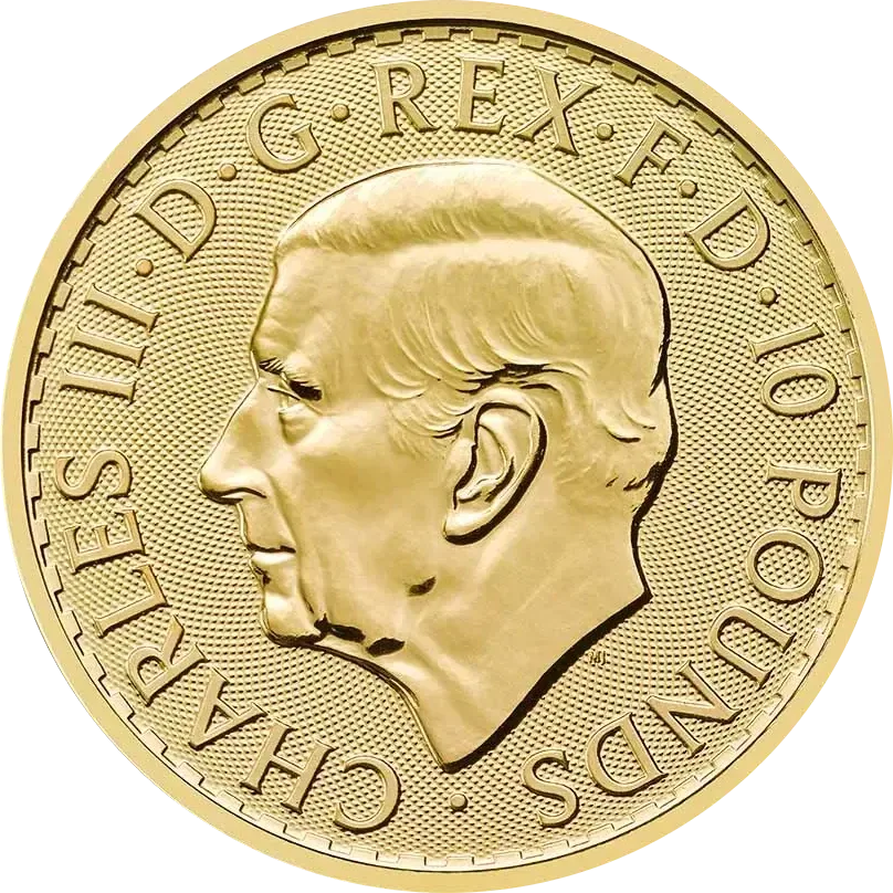 Britannia 1/10 uncji Złota rewers