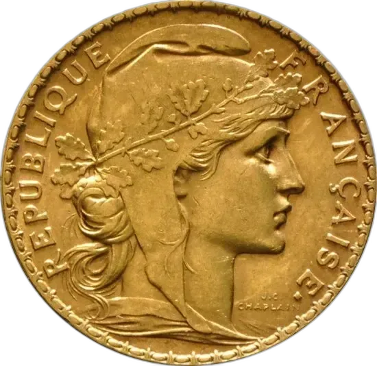 Złote 20 franków — Kogut francuski (Marianne)